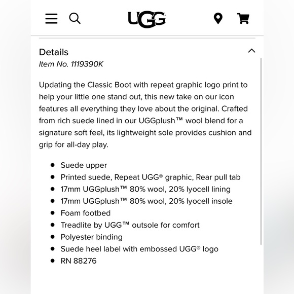 ⭐️ UGG Kids Classic II Mini Boot Ugg Print - size 3 ⭐️ - Picture 8 of 8